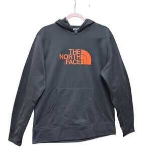 THE NORTH FACE MEN'S DOME‎ LOGO GRAY HOODED SWEATSHIRT PULLOVER SIZE Medium